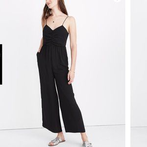 Madewell Ruched Wide-Leg Jumpsuit